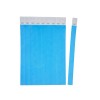 The image shows a set of blue adhesive labels or tags, arranged in a row with serial numbers printed on top.