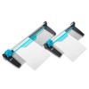 The image displays two paper trimmers, featuring a ruler and cutting guide. They are designed for precise cutting of paper, with a focus on ease of use and accuracy.