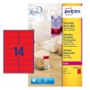 Neon Red Labels L7263R-25