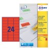 Coloured Labels, L6034, 20 sheets L6034-20 Content: 480 Labels / 20 Sheet