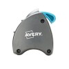 The image shows an Avery brand label maker or tape dispenser with a gray and blue design.