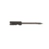 The image shows a metal tool that appears to be a sewing needle, featuring a pointed tip and a holder for easy grip.