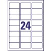 This is a label sheet with a large '24' in the middle and empty boxes around it.