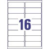 This is an image of a label with the number 16 in the middle and empty boxes around it.