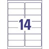 This is an image of a label with the number 14 in the center, surrounded by empty boxes.