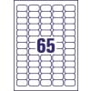 Image shows a grid with boxes where the number 65 is central, surrounded by empty rectangles.