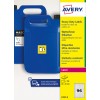 Two blue plastic jerry cans beside a yellow product label panel