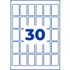 Large blue number 30 centered over a grid of rounded rectangular tiles