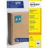 Avery multipurpose label packaging with cardboard box image and product text
