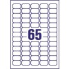 This is an image with a grid of squares. In the middle, the number 65 is prominently displayed.