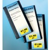 The image shows three pocket diaries with black covers and blue details. The diaries are priced at €1.99, highlighting their features such as a durable design and a size of 152 x 80 mm.