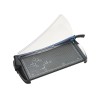 The image displays a rotary paper trimmer, featuring a clear safety guard and a marked cutting surface. The tool is used for precise cutting of paper or cardstock, suitable for crafts or office use.