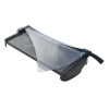 The image shows a paper trimmer with a clear protective cover and a grid on the cutting surface, designed for precise cutting of paper and cardstock.