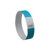 The image shows a blue paper wristband with a white section marked with the number 070129 and a zigzag pattern. It appears to be a simple identification or event wristband.