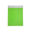 The image shows a stack of green paper strips, each labeled with a unique number along the top. The strips are arranged vertically in a uniform manner.