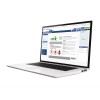The image shows a laptop displaying a design and print interface for Hark Industries with details about polyurethane coating, including precautionary statements and hazard symbols.